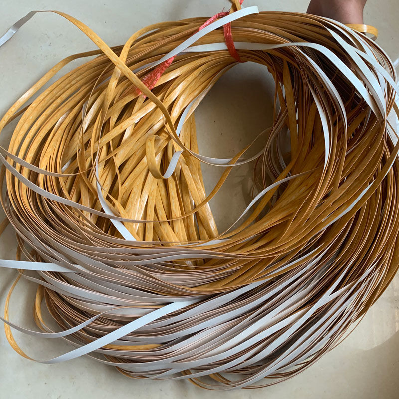 PE caña material de reparación de silla de caña plástico tejido a mano cuerda DIY canasta pequeña canasta taburete redonda plana