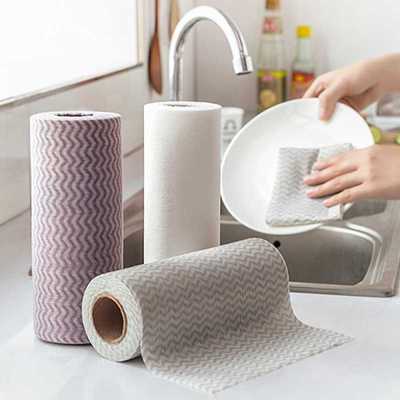 懒人抹布家用一次性洗碗布无纺布油干湿两用厨房家务清洁用纸|ru