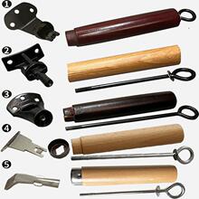 炒锅把手手柄配件炒锅手柄榉木木头防烫锅耐热锅把子炒锅平底锅手