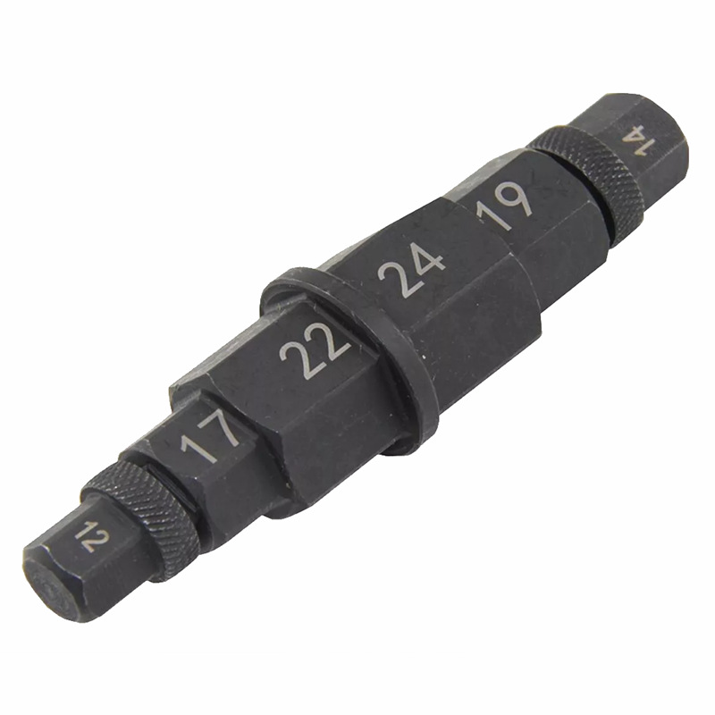 6合1摩托车主轴轮胎工具扳手六角轮胎主轴拆卸套筒轮轴拆卸工具