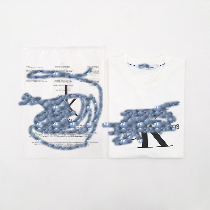 Ck New Summer Jeans Jennie Style Unisex Cross-Border Large Logo Print Small Letter Embroidery Pure Cotton Logo Short-Sleeve T-Shirt