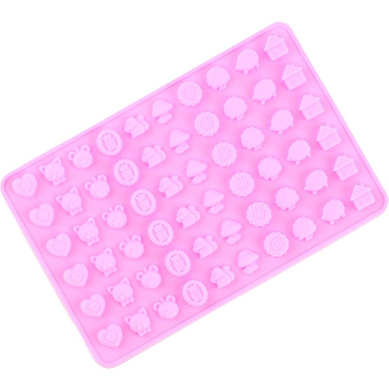 60 animales del bosque molde de pastel de silicona DIY amor caramelo chocolate molde de fuego horneado postre