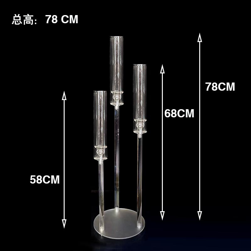 Comercio electrónico transfronterizo para el nuevo acrílico 5-cabeza candelabro boda hotel restaurante occidental fiesta de cumpleaños casa candelabro
