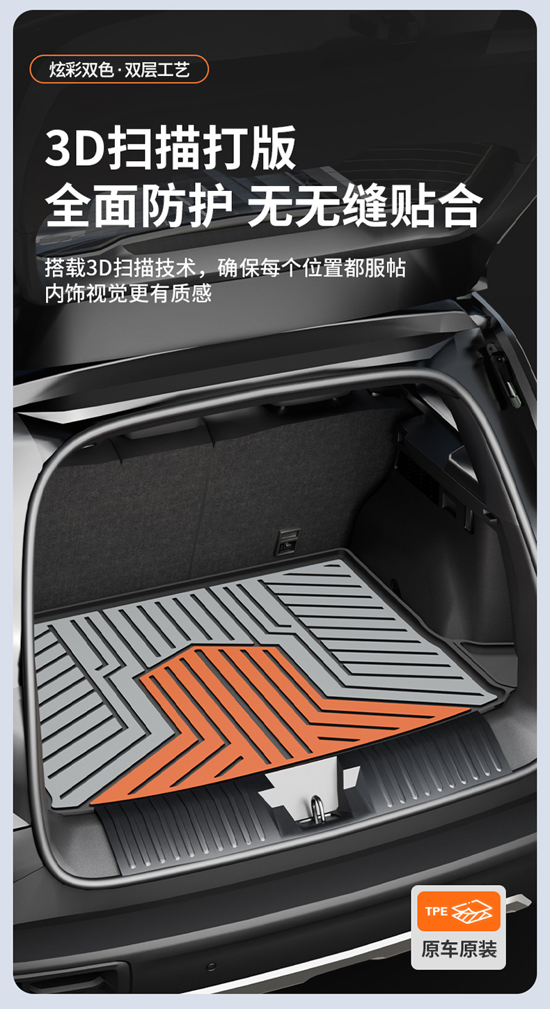 Suitable for Haval H6, Big Dog, Menglong, Xiaolong Max, H6L, Special Colorful Tpe Car Trunk Mat