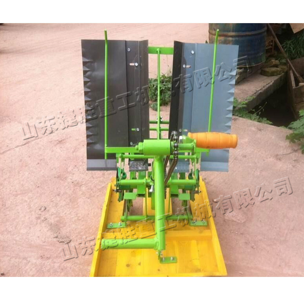 Máquina de trasplante de plántulas de arroz de doble línea de mano uniforme sembradora de plántulas agrícolas pequeña máquina de trasplante de plántulas ajustable de montaña image 3
