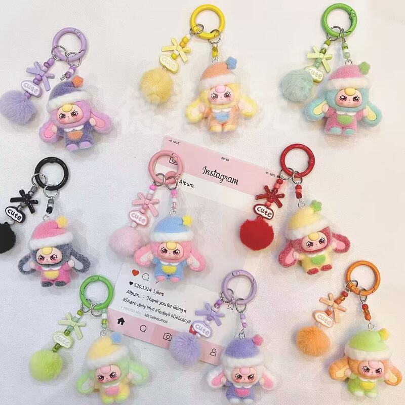 Flocked fox hat doll, 3-year-old millennium-style cute keychain pendant, bag and phone decoration, car hanging ornament Flocked fox hat doll, 3-year-old millennium-style cute keychain pendant, bag and phone decoration, car hanging ornament