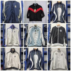 高品質パリフランスマン L ロイヤルレトロ刺繍肥厚ジッパー防雨ウインドブレーカーサッカーユニフォームファン