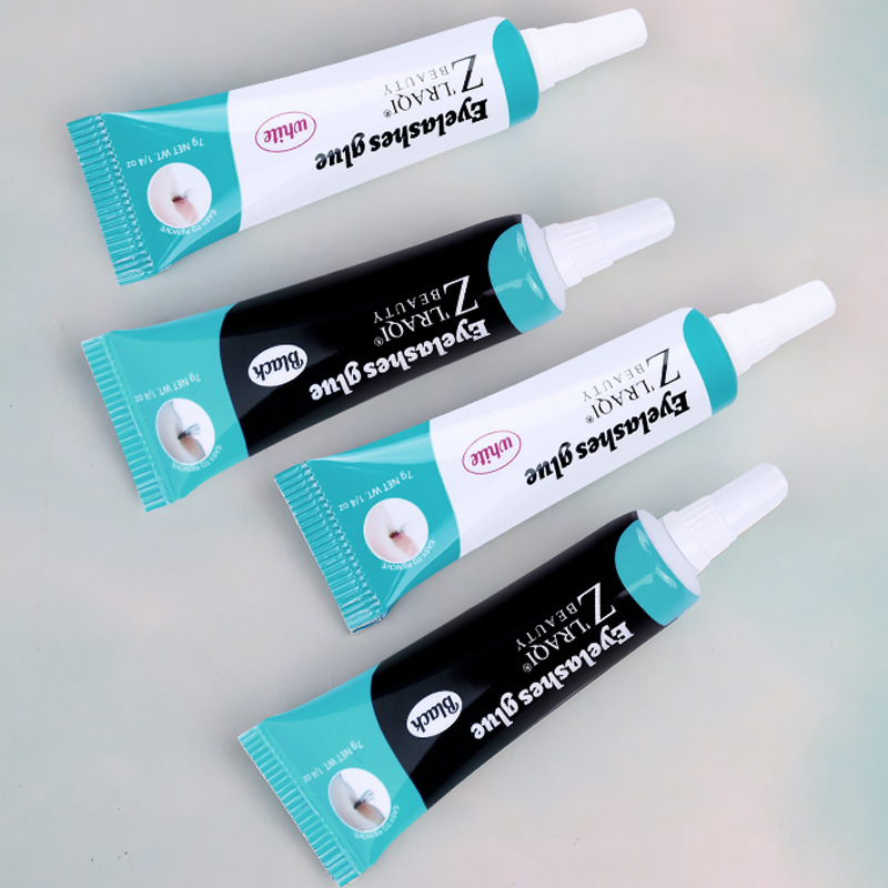Suministro del fabricante de pegamento para pestañas postizas de dos colores, nuevo pegamento para doble párpado de 7 ml, pegamento blanco, pegamento negro, pegamento de belleza para pestañas, resistente al agua