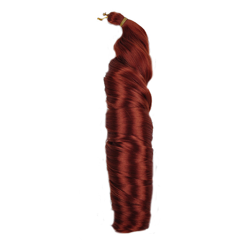Wig 22 inches French large curls Spiral CurlsLoose Wave Crochet Braids Hair_voghion.com