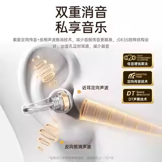 SOAIY索爱GK55耳夹式蓝牙耳机无线气骨传导开放不入耳2025新款|undefined