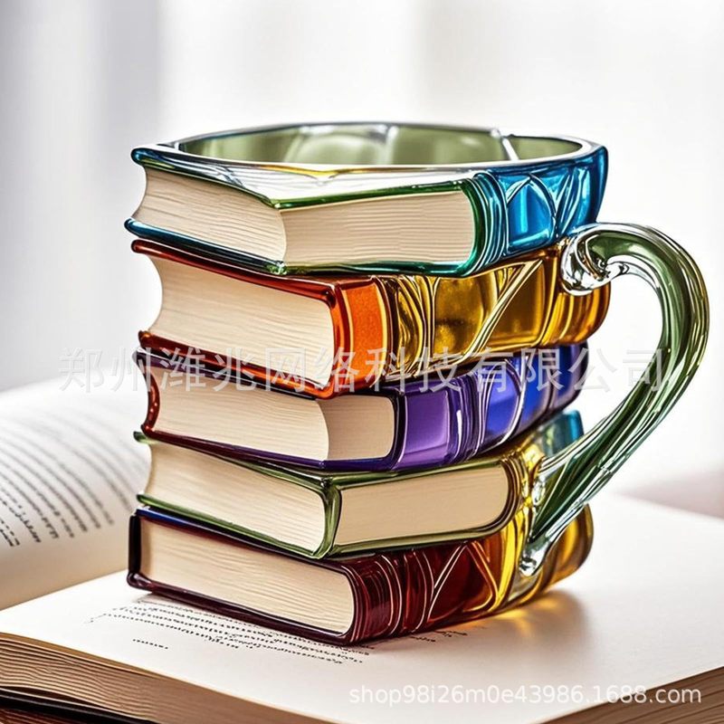 国境を越えた新しい人気Painted Book Mugカラーブックカップマグカップコーヒーカップ|undefined