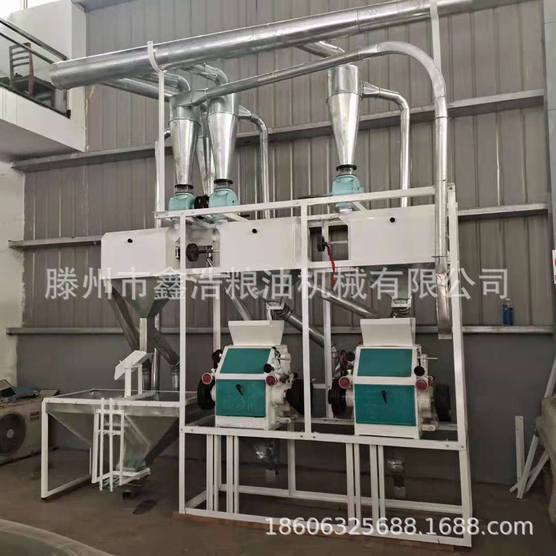 鑫浩面粉机 操作简单全自动小麦玉米磨面机双组打面机