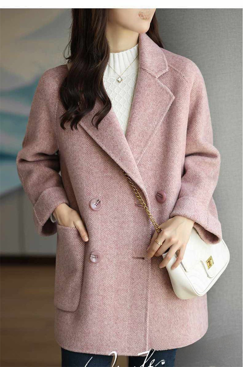 Mid-length woolen coat for women 2022 autumn and winter New loose slimming versatile Western style woolen coat trendy thick_voghion.com
