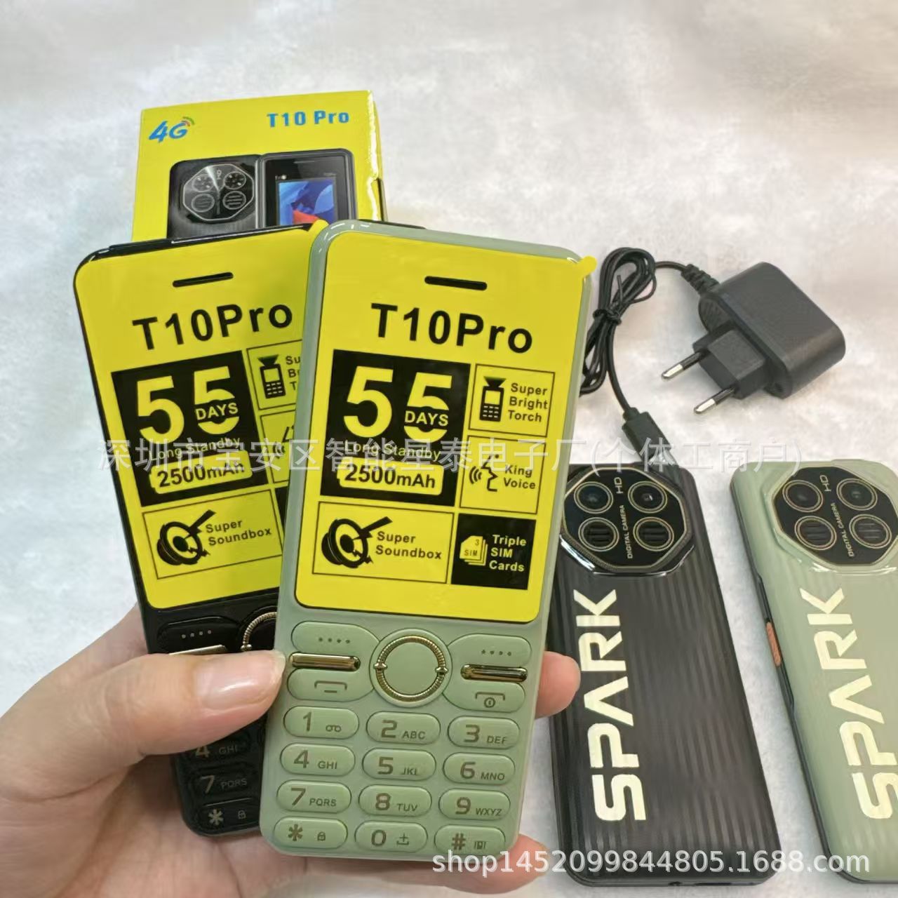 批发新款T10pro手机 带WhatsAPP手机T20pro 3310 105 106外文手机