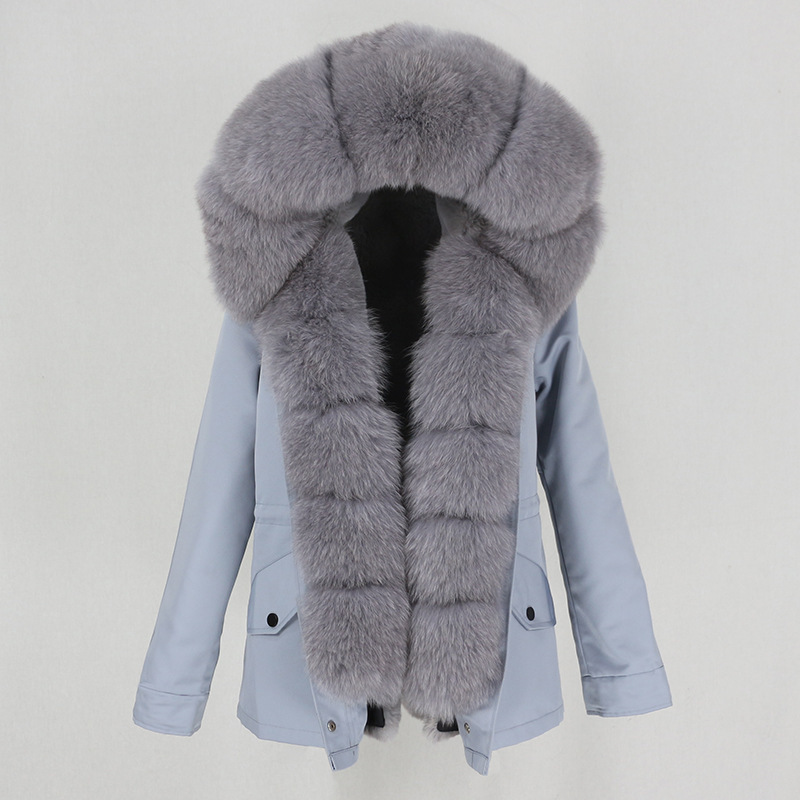 Dameskleding Bont Korte Parker Afneembare Echte Bont Mode Warme Capuchon Jas_voghion.com