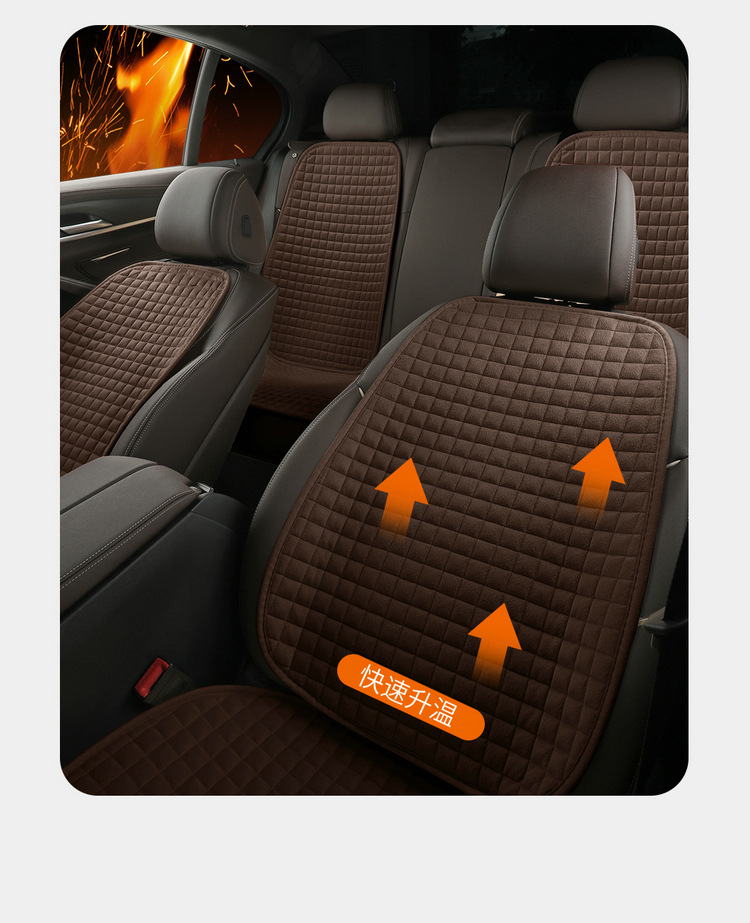 Cross-Border Exclusive Plush Car Seat Cushion Winter Non-Slip Small Waist Universal Single Piece Single Seat Cushion Three-Piece Set