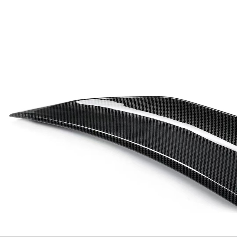 Suitable for Infiniti 2014-2024 Q50/Q50L Rear Spoiler Psm Model Glossy Black Carbon Fiber Pattern No Drilling Required