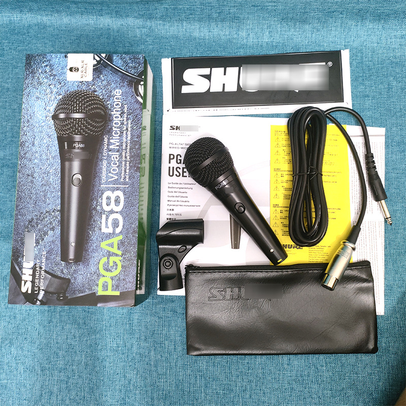 Cross-border PGA58 wired moving coil microphone stage performance home KTV singing live broadcast professional foreign trade microphone