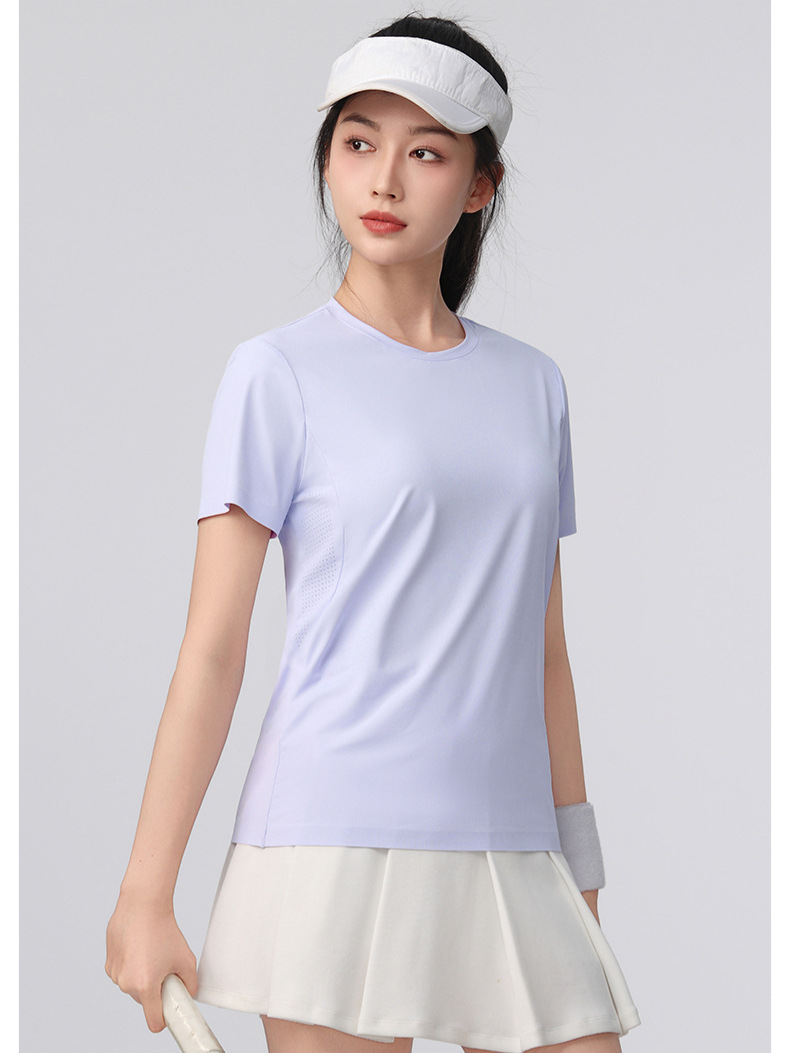 Camiseta de hielo protector solar ropa de trabajo personalizada de verano cuello redondo secado rápido elástico transpirable camisa de publicidad suave de manga corta