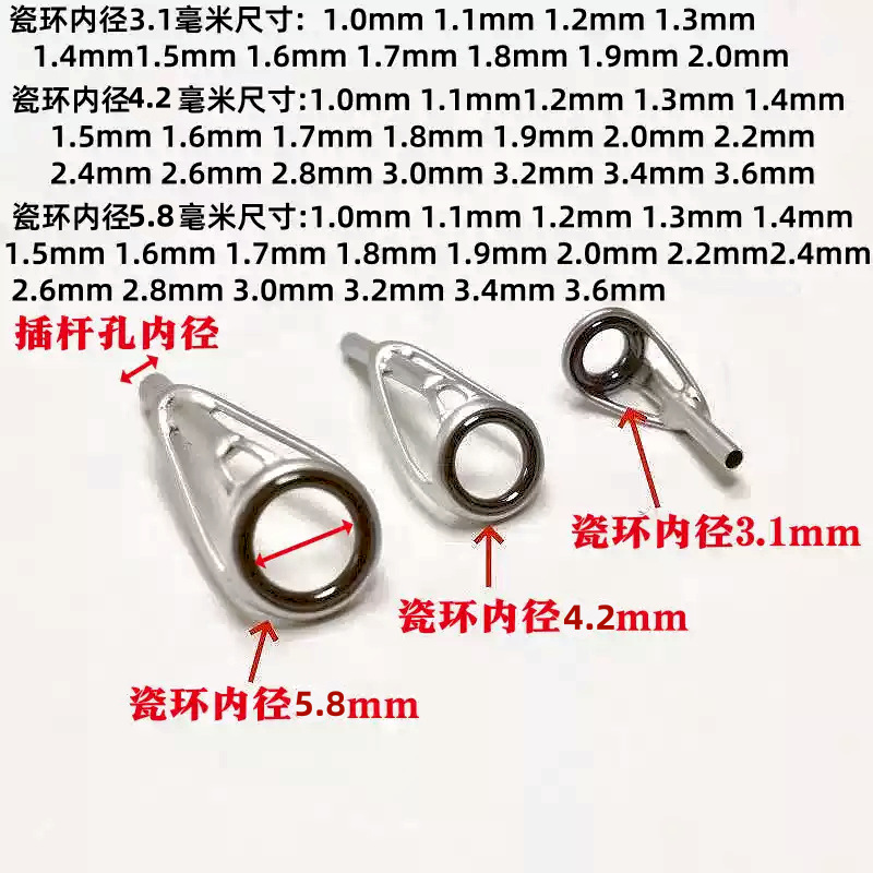 ロッドセット 1.0mm (磁器リング穴 3.1mm)