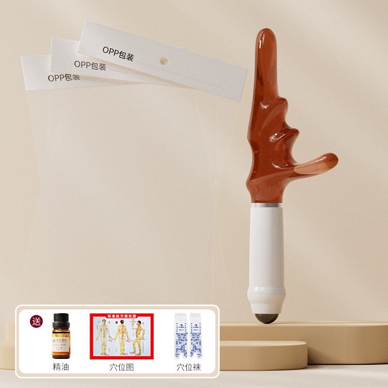 Dispositivo de apertura de punto de barra de acupuntura, meridiano magnético multifuncional, lápiz de extracción de tendones de mano, pedicura, herramienta de dragado de masaje de pájaro triangular