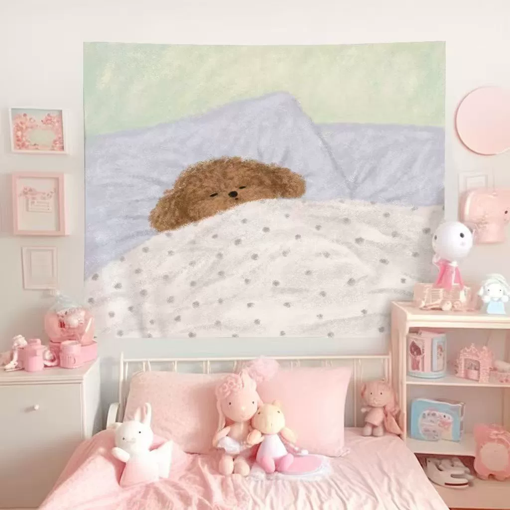 [cutepets милый исцеляющий фон, настенный тканый декор для комнаты, переделка спальни/общежития, мультяшное украшение]