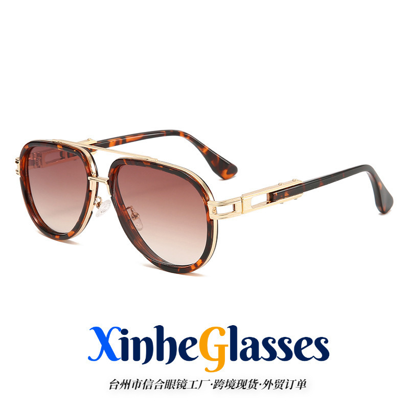 3552 Double Beam Metal Sunglasses Sunglasses Cross-Border E-Commerce Export Amazon Uv400 Fashion Trend Pc