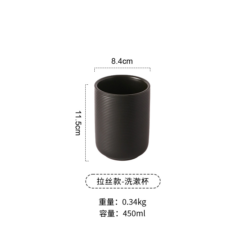 Taza de lavado de cerámica de lujo ligera de alta calidad, taza de cepillo de dientes de baño doméstico, soporte de cepillo de dientes, taza de enjuague de hotel, tanque de dientes