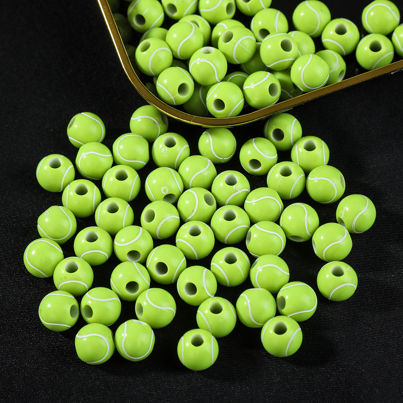 50 pcs/pack tennis beads acrylic loose beads DIY accessories early education hand beaded semi-finished material