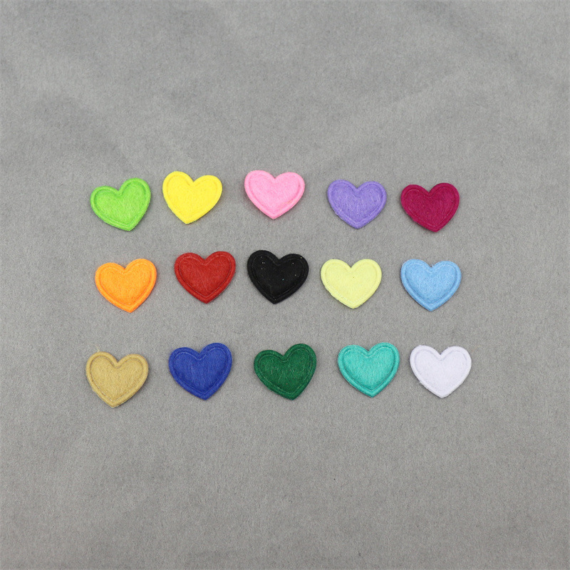 Felt small love embossed diy hair accessories decoration accessories heart-shaped handmade baking cake stick material