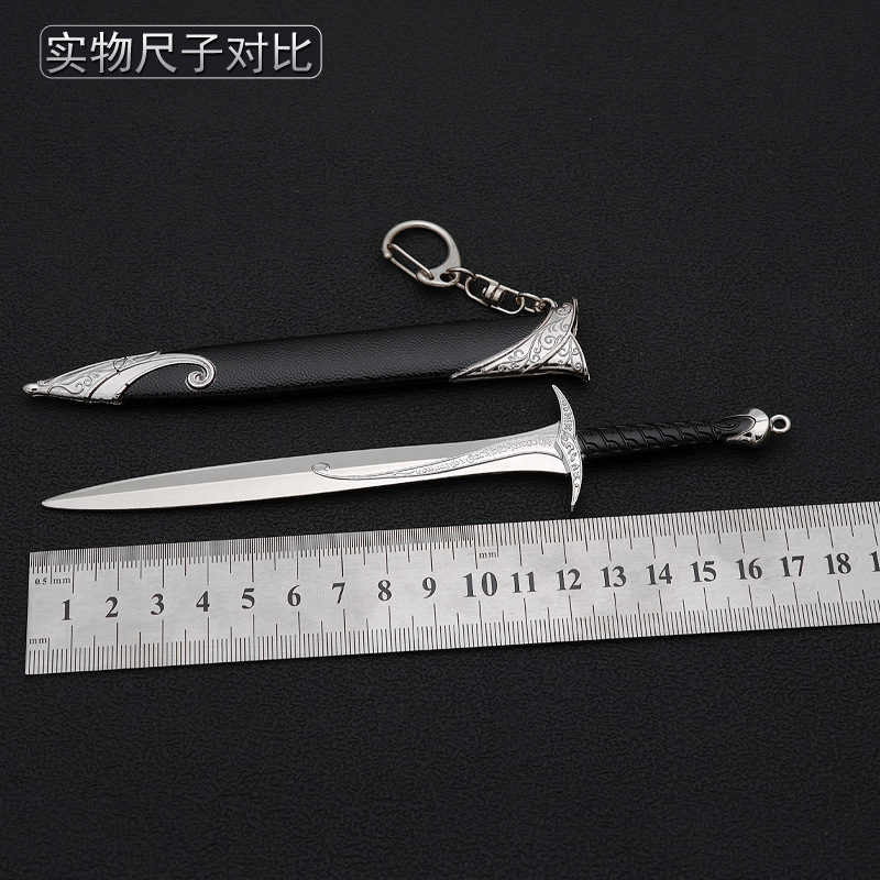 指环王影视周边武器模型工艺品摆件刺叮剑带鞘版全金属工艺品摆件-阿里巴巴