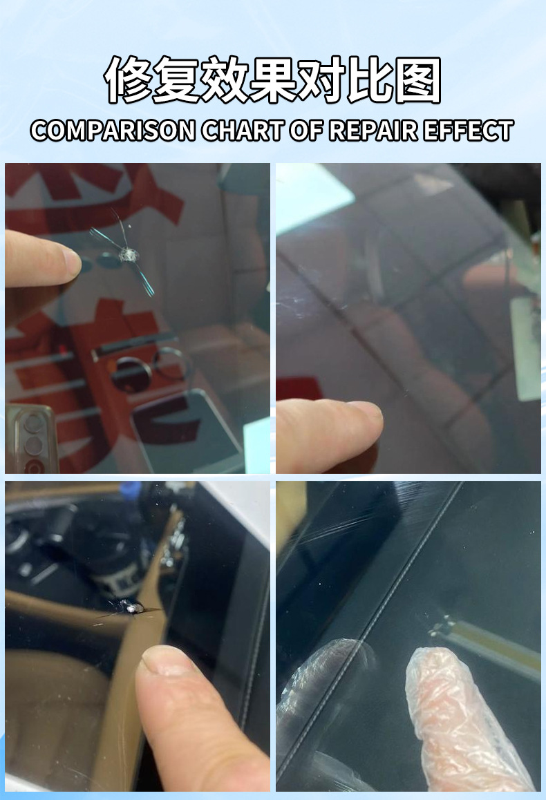Car Glass Care Kit Car Windshield Crack Scratch Adhesive Repair Car Care Kit Factory