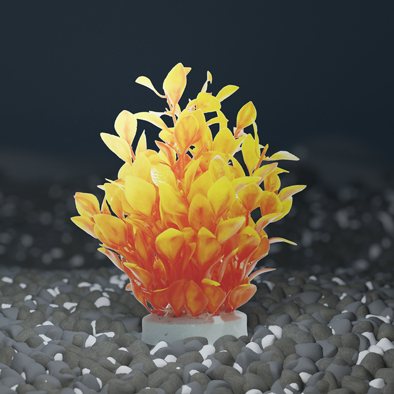 Suministros de flores falsas Simulación de plantas acuáticas Venta al por mayor Especial transfronterizo Simulación de pilas de plantas acuáticas Hierba plástica de 10cm Flores decorativas Carpas herbívora