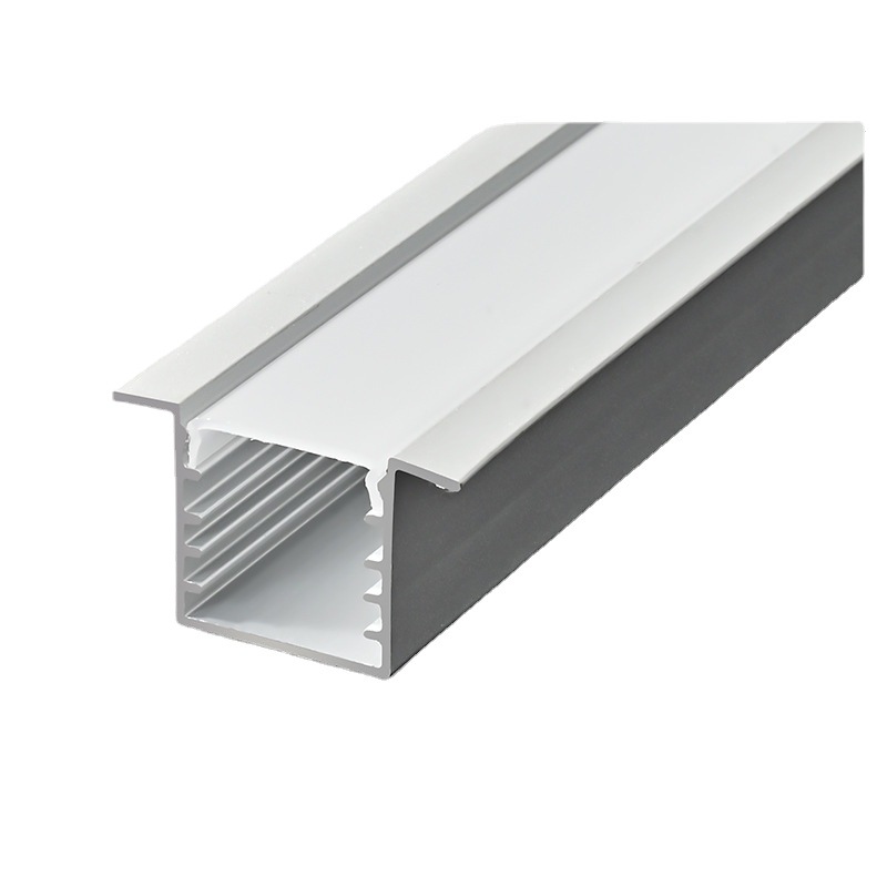 Tira de luz LED lineal con ranura, canal lineal de aluminio, instalación oculta, canal de luz de aleación de aluminio integrado, alta reproducción de color