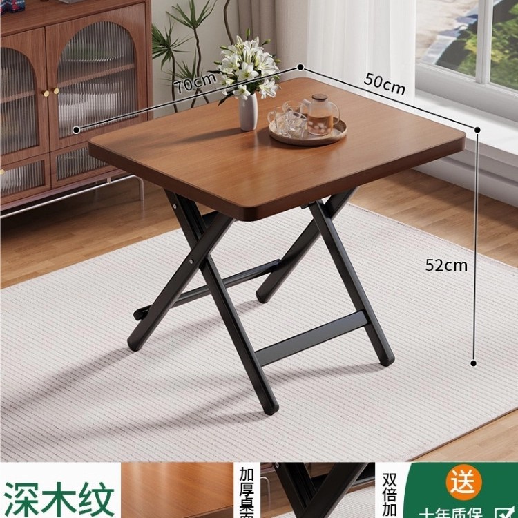[Upgraded model] Dark walnut 70_50_52 [Thickened desktop-black painted legs]_PC