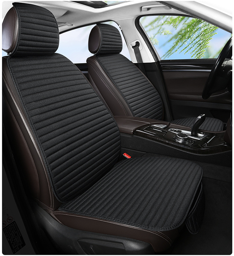Linen Car Seat Cushion Wholesale Four-Season Universal Breathable Small Waist Three-Piece Set Multi-Piece Set Main and Passenger Single Seat Foreign Trade