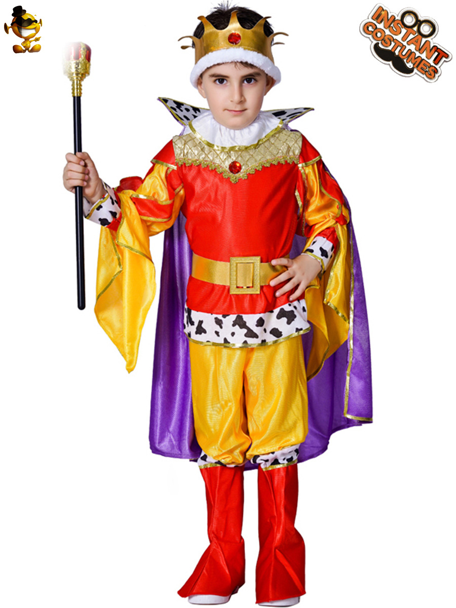 Niño rey traje Halloween fiesta ropa etapa traje rendimiento traje Cosplay traje mascarada