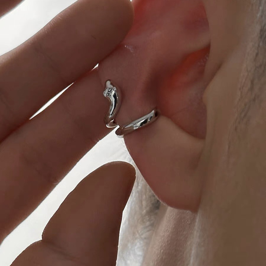Glänzender Schlangen-ear-cuff Für Damen Und Herren Ohne Piercing_voghion.com