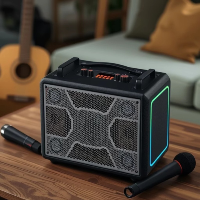 Baab-5008 8inch Portable Wireless Microphone Speaker Square Dance Card Bluetooth Hifi Audio