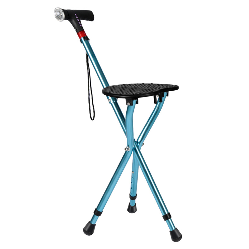 Muletas para ancianos caminantes mayorista viaje ligero para ancianos con muletas de asiento muletas plegables muletas telescópicas