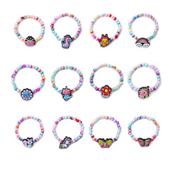 Cartoon Animal Children Color Acrylic Bracelet Princess Bead Cute Girl Child Student DIY Jewelry