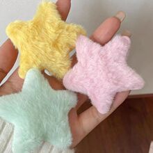 甜美日系毛绒星星发夹可爱刘海夹子秋冬侧边千禧辣妹y2k发卡头饰
