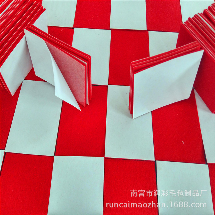 供应彩色背胶毛毡布隔音装饰自粘背胶毛毡背胶毛毡制品