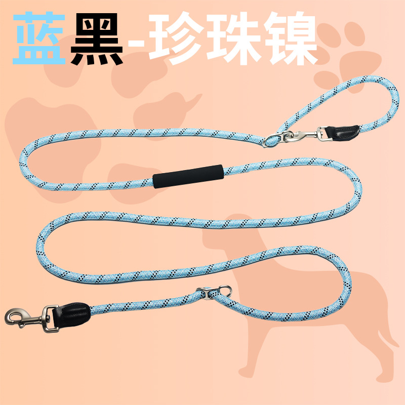 Correa de perro de doble cabeza de algodón y lino reflectante transfronterizo nuevo con agarre multifuncional crossbody cintura correa de correr