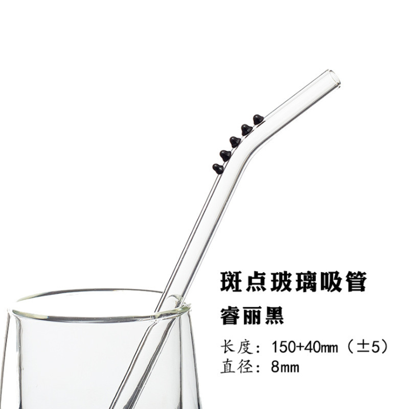 Fábrica al por mayor creativo de vidrio borosilicato paja jugo leche mujeres embarazadas y niños disponibles