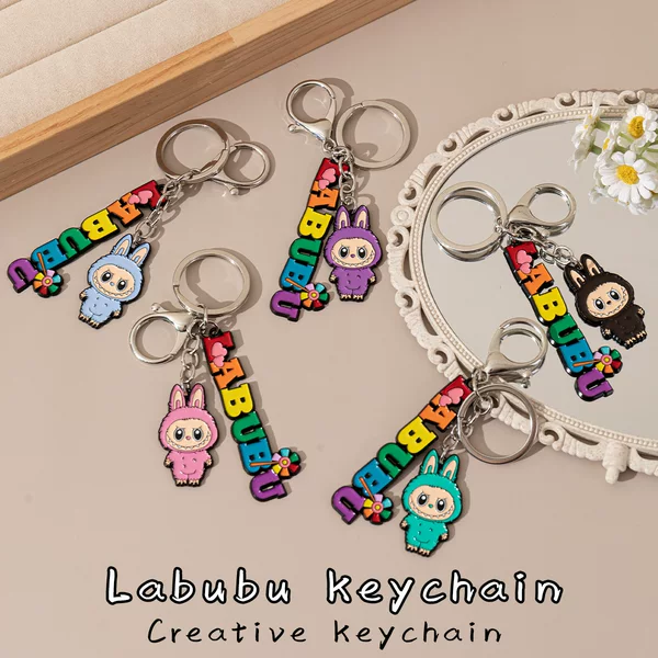 Labubu Keychain Metal Graduation Gift Accessory Pendant Creative Business Gift