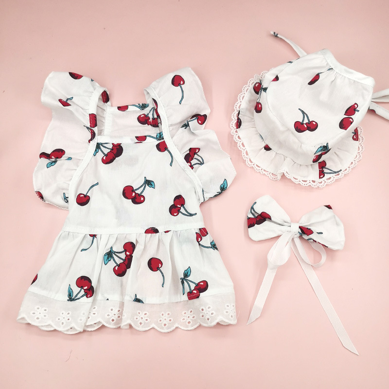 Cute Cotton Cherry Pet Clothing display picture 3