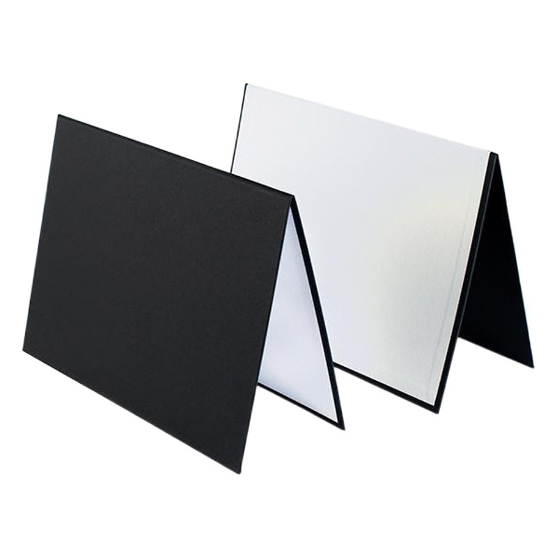 A3 fotografía engrosada reflector de cartón plegable de pie tiro bodegón Luz de relleno gancho de succión borde blanco y negro accesorios de la foto