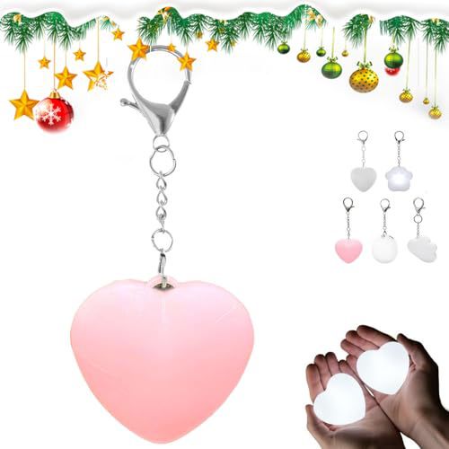 Heart-Shaped Charging Bag Light, Small Night Light, Backpack Lighting, Touch-Sensitive Keychain Ambient Light, Purse Light