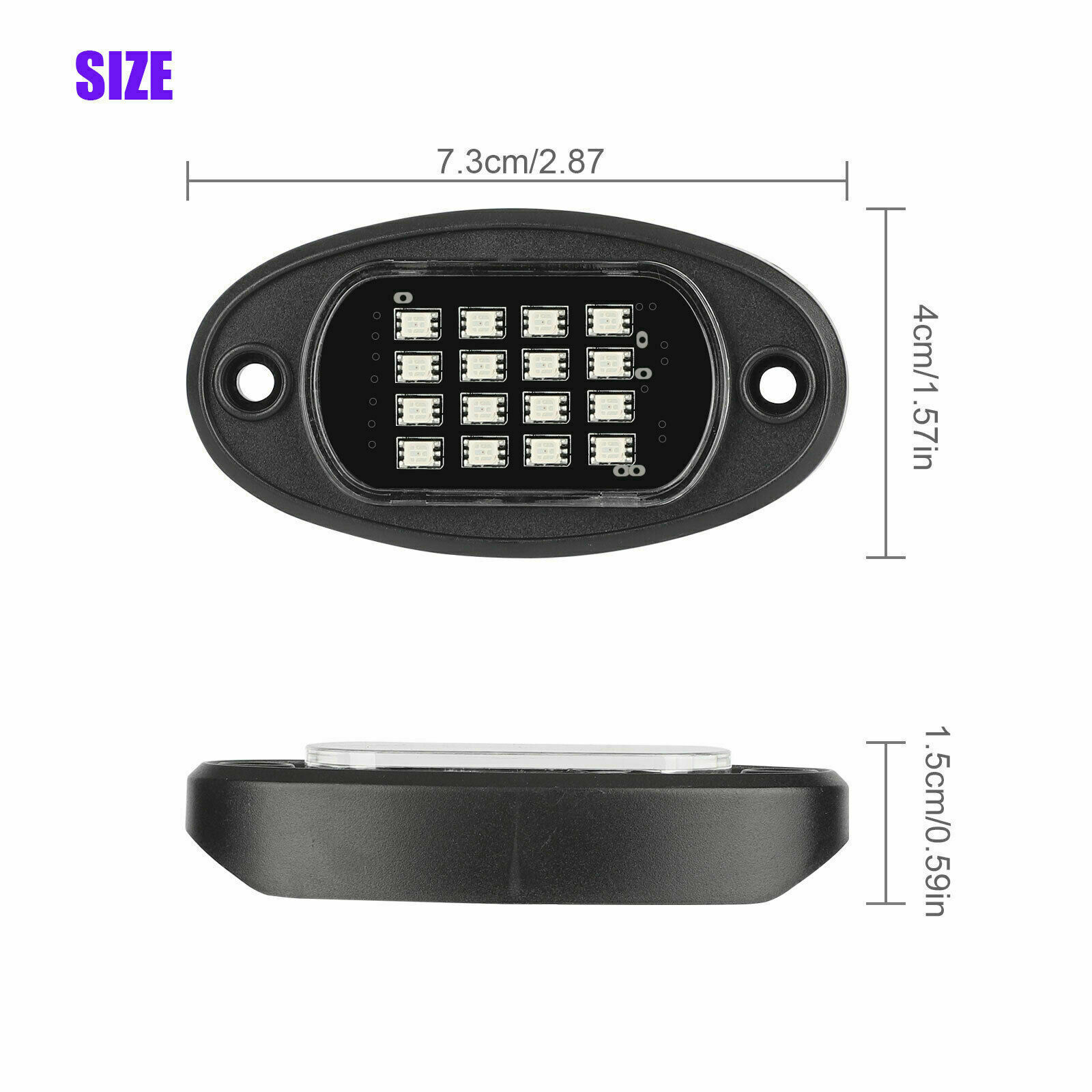 Transfronterizos dedicados a la lámpara de chasis de automóviles LED, un remolque, cuatro luces de atmósfera, música colorida, decoración de control remoto Bluetooth RGBAPP